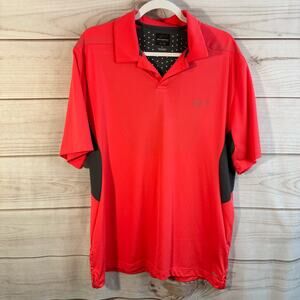 Greg Norman For Tasso Elba Orange & Gray Polo Size Large